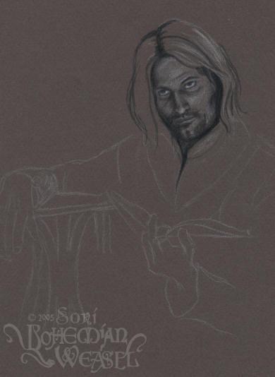 My pencil drawing of Aragorn. : r/lotr