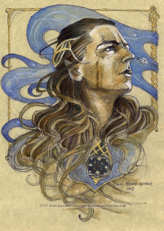 Gil-galad was an Elven-king. Artist: The Bohemian Weasel