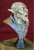 Model: right view of goblin bust