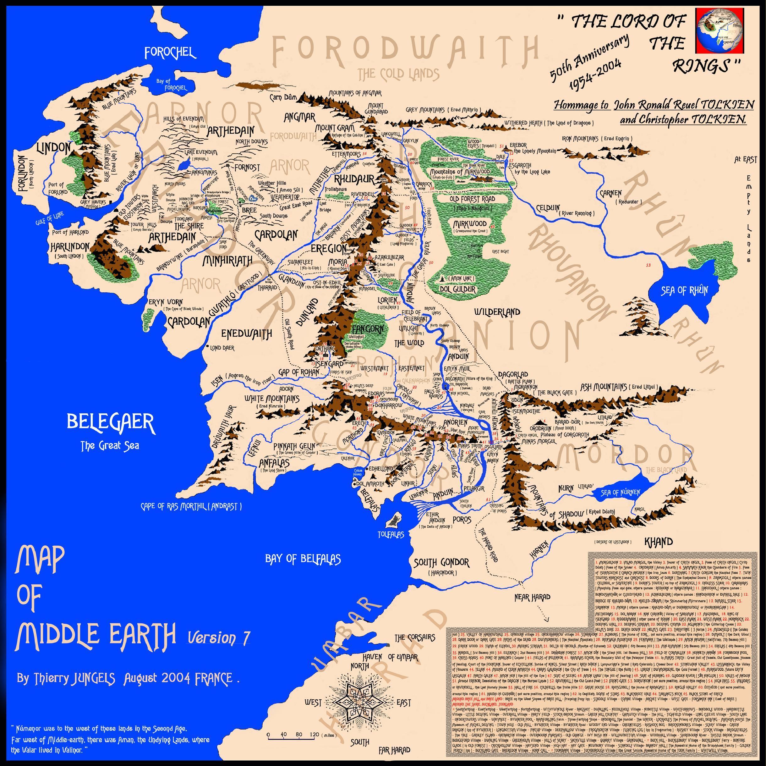Middle-earth map Version 7, English